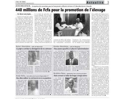 [:fr]440 Millions de Fcfa pour la promotion de l’élevage[:]